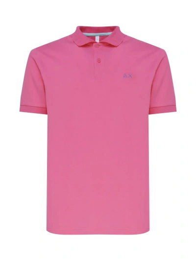 Sun 68 Polo T-shirt In Cotton In Pink