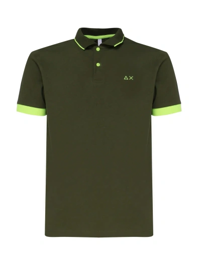 Sun 68 Polo T-shirt In Cotton In Verde Scuro