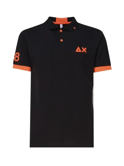 SUN 68 POLO T-SHIRT WITH FRONT LOGO