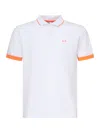 Sun 68 Polo With Embroidered Logo In White