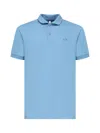 Sun 68 Polo With Embroidered Logo In Blue