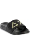 Sun 68 Rhinestone-embellished Slides In Black