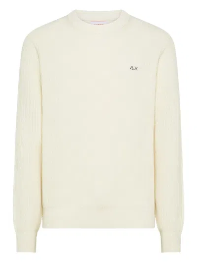 Sun 68 Gerippter Pullover Mit Langen Ärmeln In Neutral