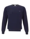 Sun 68 Ribbed Crew-neck Sweater In Blue