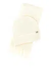 Sun 68 Ribbed Scarf Beanie Set In White