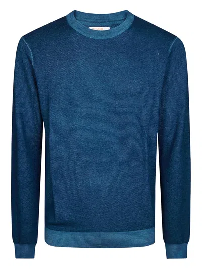 Sun 68 Round-neck Sweater In Blue