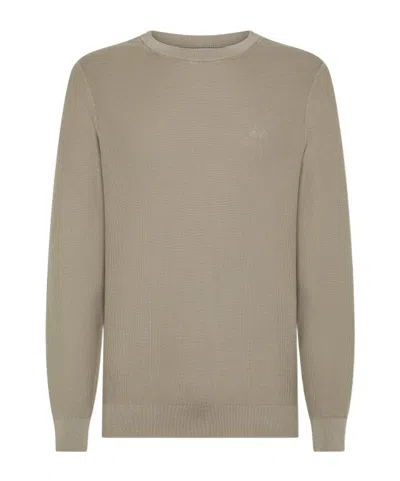 Sun 68 Round Neck Sweater In Neutral