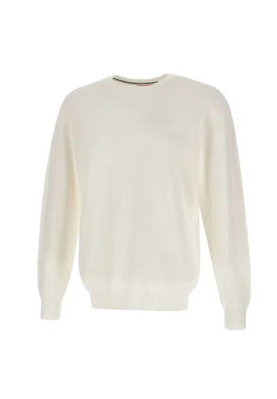 Sun 68 Round Vintage Cotton Sweater In White