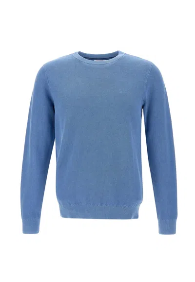 Sun 68 Round Vintage Sweater Cotton In Avio