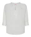 Sun 68 Camicia Serafino In Lino In White