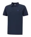 Sun 68 Short-sleeved Polo Shirt In Blue