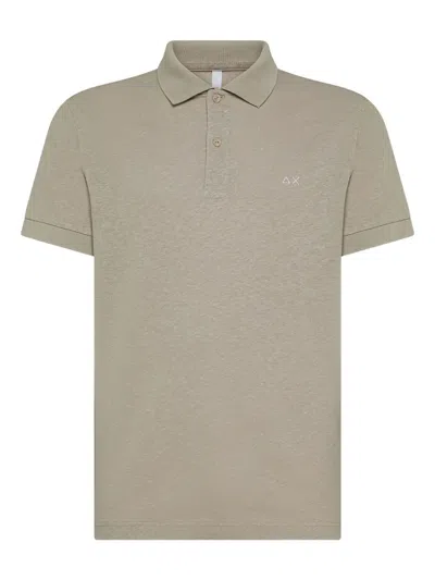 Sun 68 Short-sleeved Polo Shirt In Gray