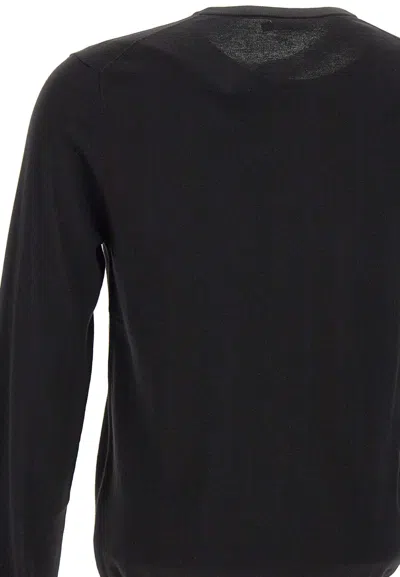 Sun 68 Solid Cotton Sweater In Black