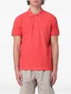 Sun 68 Special Dyed Cotton Polo Shirt In Red
