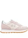 Sun 68 Suede-panel Lace-up Sneakers In Pink