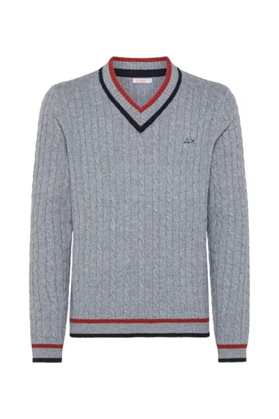 Sun 68 Sun68 - 06 Pullover Light Grey K43142 In Blue