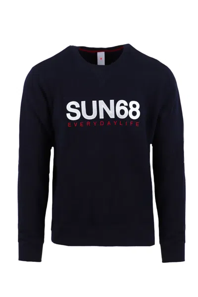 Sun 68 Sun68 - 07 Navy Sweatshirt F43115 In Black