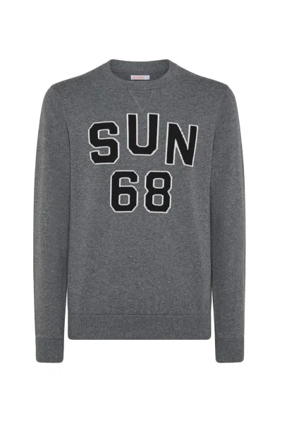 Sun 68 Sun68 - 34 Pullover Grey Medium K43119 In Gray