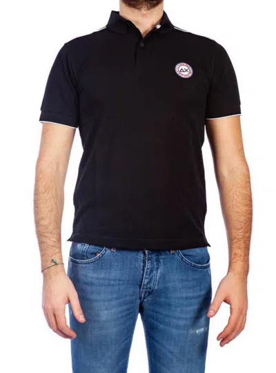 Sun 68 Sun68 - Polo Piping On The Shoulder A19115 11 Nero In Black