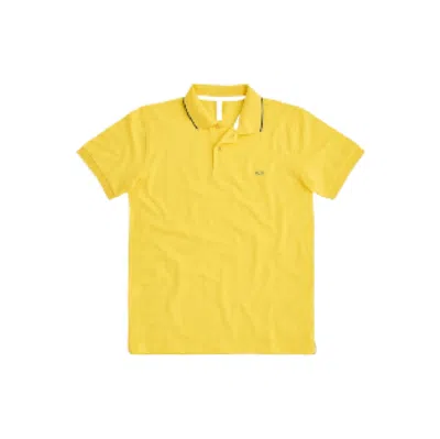 Sun 68 Sun68 - Polo Small Stripe On Collar El. Gialla A30106 In Yellow