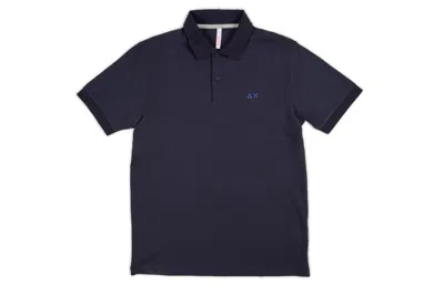 Sun 68 Sun68 - Polo Solid Regular Tinta Unit A34109/07 Navy In Blue