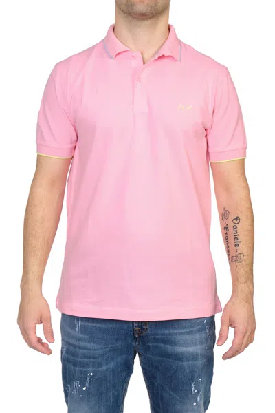 Sun 68 Sun68 - Small Stripe Polo Collo Bordino Piccolo Cel A32110/04 Rosa In Neutral