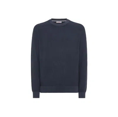 Sun 68 Sun68 - Vintage Navy Blue Sweater K34118 In Multi