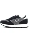 Sun 68 Sun68 Ally Glitter Textile Sneakers In Black