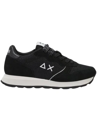 Sun 68 Sun68 Ally Glitter Textile Sneakers In Black