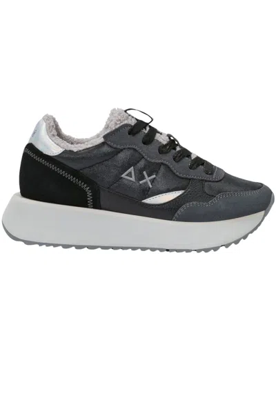 Sun 68 Sun68 Big Ally Teddy Fur Sneakers In Black