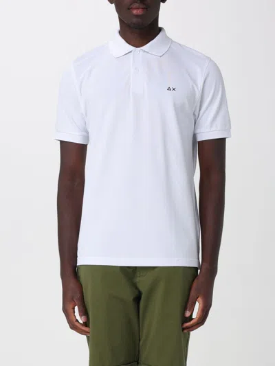 Sun 68 Sun68 Cotton Logo Polo Shirt In White