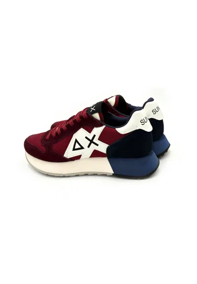 Sun 68 Sun68 Jaki Solid Sneakers In Burgundy