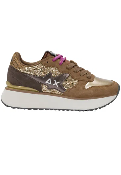 Sun 68 Sun68 Sneakers Big Stargirl Glitter In Brown