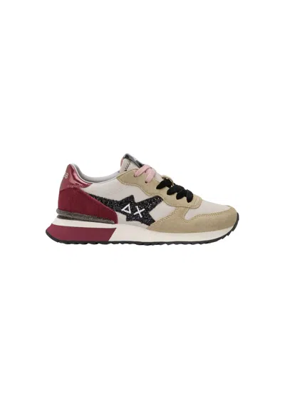 Sun 68 Sun68 Stargirl Glitter Logo Sneakers In Neutral