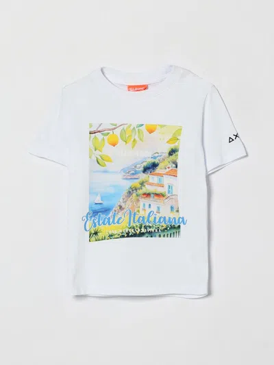 Sun 68 Kids' Sun68 Printed Cotton T-shirt In White