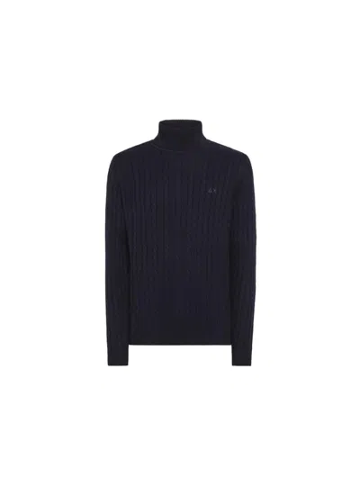 Sun 68 Sun68 Turtle Navy Blue Sweater K43140