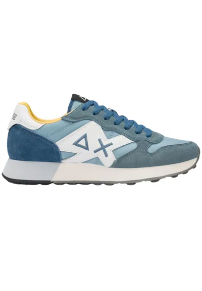 Sun 68 Sun68 Yellow 2.0 Solid Sneakers In Blue