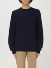 Sun 68 Solid Cotton Sweater Sweater In Navy