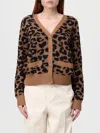 Sun 68 Sweater Sun68 Woman Color Beige In Animal Print