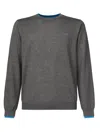 Sun 68 Sweater With Contrasting Logo In Grey