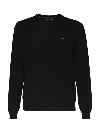 Sun 68 Sweater With Logo In Black