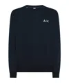 Sun 68 Sweatshirt Basic Fleece Navy Blue In Blue