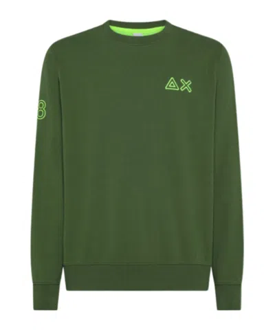 Sun 68 Sweatshirt Fleece Dark Green In Multi