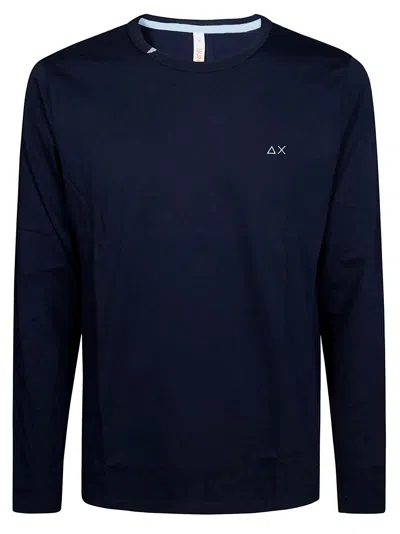 Sun 68 T-shirt Basic L/s In Blue