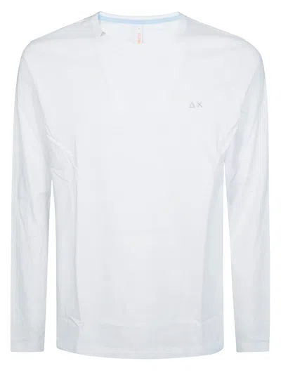 Sun 68 T-shirt Basic L/s In White