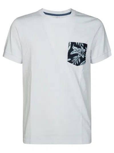 Sun 68 T Shirt Con Taschino A Contrasto In White