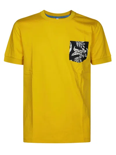 Sun 68 T Shirt Con Taschino A Contrasto In Yellow