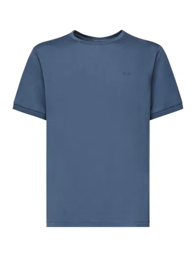 Sun 68 T-shirt With Logo In Blue