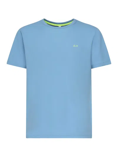 Sun 68 T-shirt With Logo In Blue