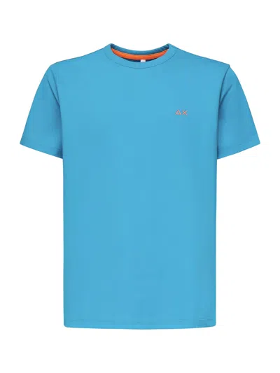 Sun 68 T-shirt With Logo In Blue